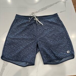 Vuori Navy Patterned Board Shorts